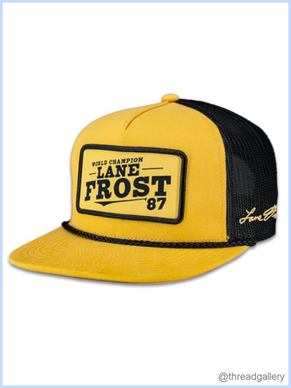 Flat Brim Western Trucker Hat Adjustable 5 Panel Rodeo Baseball Cap